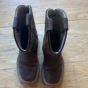 Old West Kids Brown Leather Boots